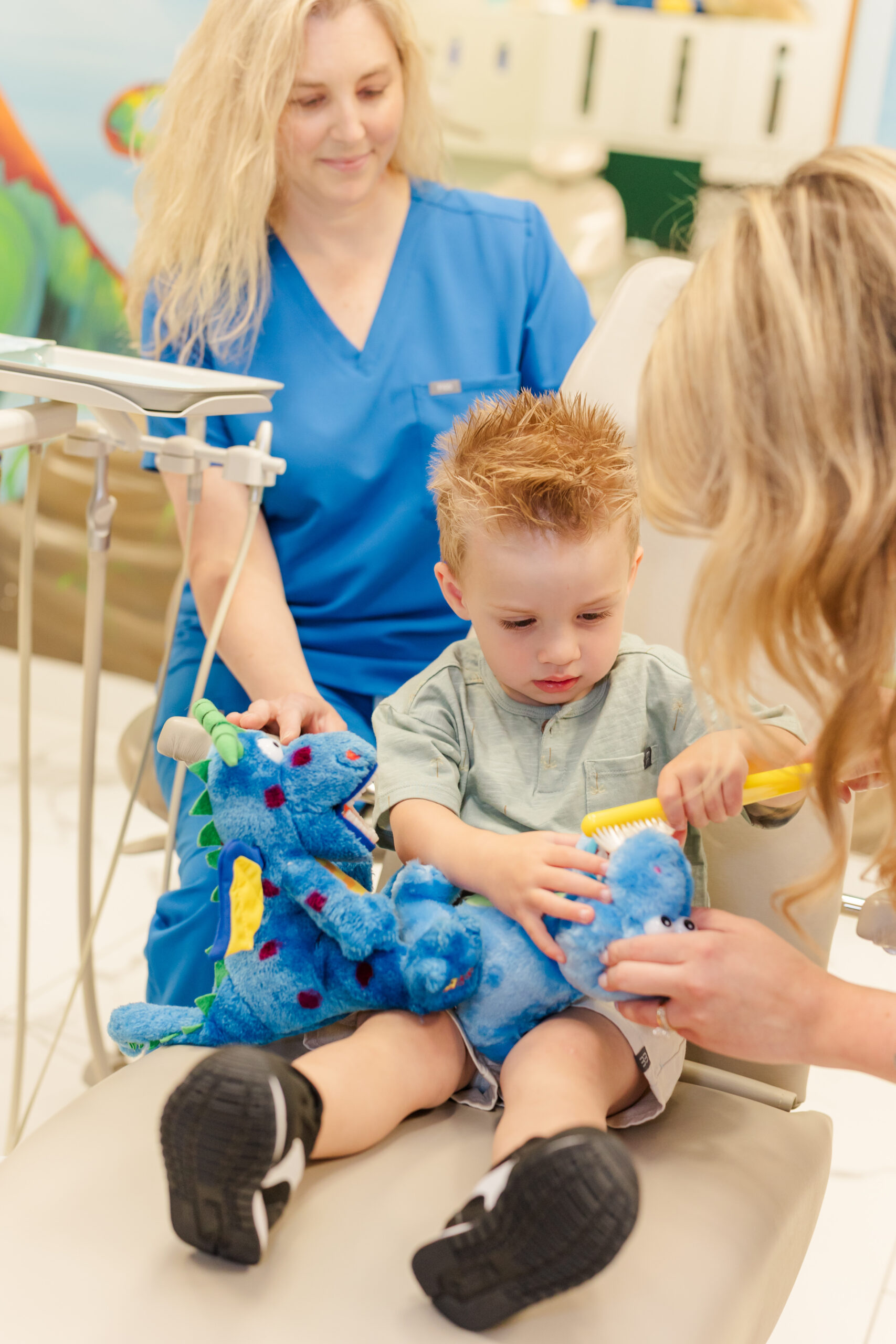 pediatric dentists with child patient